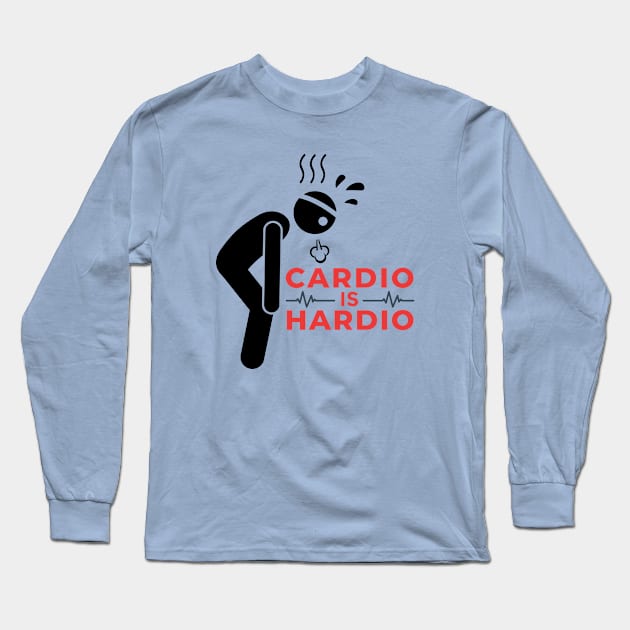 Cardio is Hardio 2 Long Sleeve T-Shirt by capesandrollerskates 